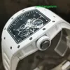 RM Watch Swiss Watch Tactical Watch RM055 Series White Ceramic Manual Machinery RM055 41.5*50mm