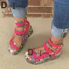 Slippare Doratasia New Women's Gladiator Sandals Ladies Flat Platform Colorful Shoes Woman Woman Casual Summer Sandals Big Size 3543