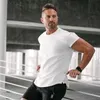 Mens T-Shirts Casual Mens Short Sleeve Cotton T-shirt Solid Color Tight Healthy Beautiful Elastic Running Training Quick DryinMens