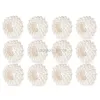 Handdukringar servettring 12-stycken set vit pärla bröllop servett spänne bordsdekoration 240321