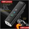 Luzes de bicicleta luz de bicicleta usb 1200lm4800mah led conjunto recarregável estrada mtb frente traseira farol lâmpada lanterna ciclismo gota entrega dhe3j