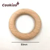 Necklaces Baby Teether Wood Teething Beads Beech Wooden Ring DIY Teethers Necklace