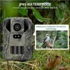 Câmeras para trilha de caça Nova Mini800 Câmera para trilha de caça 48MP 4K Câmera infravermelha externa de arco de baixa luz para reconhecimento de vida selvagem Visão noturna à prova d'água Q240321