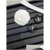Diseño de encanto para mujeres Pendientes de regalo Boutique Joyería de lujo negro Invierno Diamante Stud Cumpleaños Boda Alta calidad Entrega de gota Dheob