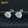 Designer smycken Hot Selling Hip Hop S925 VVS Moissanite Luxury Earrings 3 Prong Seting 10mm VVS Diamond 925 Sterling Silver Screw Back Ear Stud för män och kvinnor