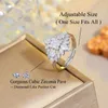 Wedding Rings Pera Exquisite Leaf Sparkling White CZ Stone Silver Color Bands Resizable For Women Engagement Jewelry Gift R016