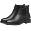 Botas de inverno botas tornozelas mulheres preto quente e coreano versão lateral botas de algodão fêmea plana chelsea botas sênis curtos