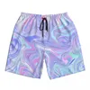 Herren-Shorts, buntes 3D-gedrucktes Brett, Sommer, abstrakte Kunst, Y2K, lustiger Strandmann, läuft, Surfen, schnell trocknende Badehose