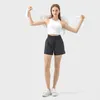 L-072 Krótkie spodenki lodowe chłodne joga krótkie spodnie szybkie suszenie pnie zewnętrzne atletyczne szorty potowe przelotne joggery oddychające
