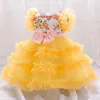 Girl Dresses Toddler Baby Dress Fluffy Tulle Flower Bow Baptism For Girls First 1st Birthday Party Wedding Prom Clothes Gown