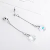 Boucles d'oreilles ER-00360 2024 en véritable cristal autrichien, bijoux sans allergie pour femmes, longues boucles d'oreilles octogone de noël, vente en gros