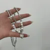 Pendentif Colliers Coréen Charme Métal Couture Perle Fraise Collier Pour Femmes Mode Punk Vintage 90s Bijoux Esthétique