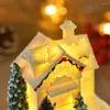 Decoração de festa Natal Casa Ornamento Luminoso Luz Quente Decorativa Sem Aquecimento Presente Em Miniatura
