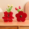 Party Decoration Chinese Wedding Decor Desktop Ornament Double Happiness Ideas Room 3d Standing Flowers Mariage Supplies