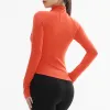 Soutien-gorge pour femmes, vestes de Sport, fermeture éclair, manteau de Yoga mince, veste de course à séchage rapide, manches longues élastiques, trou pour le pouce, haut de Fitness