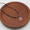 Pendant Necklaces Bohemian Hand-woven Seed Bead Necklace Summer Beach Color Rice Flower Collar Suitable For Female