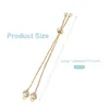 Link Bracelets 10pcs Adjustable Brass Slider Bracelet Chain With Crystal Rhinestone Real 18K Gold Plated For Jewelry Making Accessories 12cm