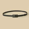 Belts Black White Red Blue PU Leather Thin Skinny Waistband Adjustable Belt Sweetness Women Female For Dress