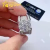 Designer Jewelry Hot Selling S925 Ready To Ship High Quality Rings Pass Diamond Tester 925 Silver Hip Hop D VVS Moissanite Men Ring