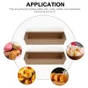 Conteneurs à emporter 10 pièces boîtes d'emballage de sandwich Kraft rectangulaires gâteau pain Snack boulangerie boîte d'emballage avec couvercles transparents