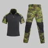 Vêtements de gymnastique Hommes Été Court Seeve À Capuchon Vêtements Militaires Costumes Armée Fan En Plein Air Combat Formation Camouflage Uniforme Tactique Chemise Pantalon