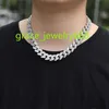 Hip Hop 18 Cuban Link Chain VVS Moissanite Necklace Factory Custom Gold Plating 925 Sterling Silver Necklace