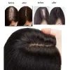 Toppers 15x16cm Straight Brazilian Virgin Human Hair Topper for Women with Thinning Hair Silk Base Toupee with 5 Clips Ins in Stock