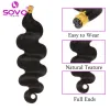 Extensions Pre Bonded Keratin Stick ITip Remy Human Hair Extension Hot Fusion Hair Piece Smooth Body Wave 0.8 G/Strand For Salon Supply