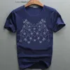 2022 Summer Hot Diamond Mens Short Sleeve T-shirt Cotton Multicolor Star Pattern Man Clothing Grade Designer Casual Summer Male Tees Clothing S-4XL