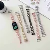 Titta på Bands Heart Flower Pearl -armband för Huawei Band 8 Strap Jewelry Metal Bands för Huawei Band 8 Smart Belt Accessories Y240321