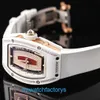 Lässige Armbanduhr Unisex RM-Armbanduhr Damenserie Rm07-01 Black Lip 18 Karat Roségold Schneediamant Automatische mechanische Damenuhr aus weißer Keramik Damenuhr Red Lip