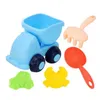 Sand Play Water Fun Play Sand Toys Set 5-Piece Silicone Beach Sand Toy Bright Colors Outdoor Fun Toy For Backyard Lake Swimming Pool and Garden 240321