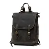 Vintage Genuine Leather Man's Travel Backpack Fit 15" Laptop Daypack Real Leather School Bag Big Travel Rucksack For Man