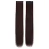 Piece doble peluca para mujeres, aumento invisible y sin trazarse, parche largo y recto, extensiones de 2 clips de cabello