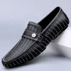 Sıradan Ayakkabı Marka Yüksek Kaliteli Erkekler Lüks Deri Daireler Düğün Tasarımcı Erkekler Mokasenler Mens Slip-On Yumuşak Tutun
