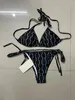 Damen-Bikini, Luxus-Bikini, Bademode, Designer-Badeanzug, Badeanzug, Badeanzüge, Polyester, Buchstabe, mittlere Taille, Urlaub, Party, Strand, Scrunch, sexy Bikinis, Badeanzüge, WG14