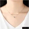 Pendant Necklaces European Style Sexy Shiny Zircon S925 Sier Necklace Fashion Charming Women Box Chain Luxury Jewelry Accessories Dr Dh3Yz