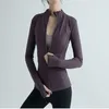 Yoga-Anzug für Damen, Stehkragen, Reißverschluss, Sportjacke, Frühling und Herbst, Slim-Fit-Fitnessjacke