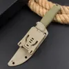 Top Quality H3887 High End Straight Knife 14C28N Stone Wash Blade Full Tang Kraton Handle Outdoor Camping Hiking Survival Knives with Kydex