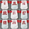 Heren jaren 60-1998 Cincinnati KEVIN MITCHELL JOE OLIVER LEO CARDENAS REGGIE SANDERS FRANK ROBINSON PAUL O'NEILL SEAN CASEY PETE ROSE Throwback honkbalshirt S-5XL