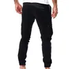 Pantaloni da uomo Pantaloni da lavoro da uomo Cargo traspirante con coulisse con multi tasche Vita elastica per vestibilità ampia alla caviglia