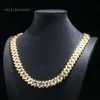 Stor lager VVS Moissanite Iced Out Miami Diamond Cuban Link Chain Sterling Sier 14K Rapper Hip Hop Necklace