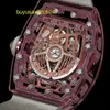 Montre mécanique automatique RM montre-bracelet Rm07-02 femmes série Rm0702 Original diamant femmes rose bleu boîtier en cristal