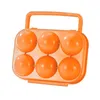 Storage Bottles 6-Grid Keep Fresh Boxes Shockproof Egg Protection Dropproof Portable Container Non-slip With Handle For Outdoor Picnic