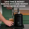 دلو Zulay صغير مع الضغط يقلل من Vae Creamer Faucet هدية لعشاق Home Nitro Cold Brewing Hine - قمع قابل للطي ووسادة بالتنقيط