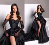 Robe de bal sexy noire trapèze longue pour femme, drapée en cœur, plissée, fente latérale haute, tenue de soirée, fête d'anniversaire, concours de beauté, occasions spéciales, sans golves