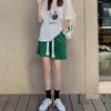 女性のショートパンツ夏のソリッドドローストリング包帯ポケットが弾力性のあるハイウエストカジュアルルーズスポーツズボンオフィスレディ