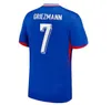 Francuski klub pełne zestawy francuskie koszulki piłkarskie 2024 Giroud Mbappe Griezmann Pavard Maillot de Foot Equipe Maillots Kit Kit Kit Kame Men Men Football Shirt Frances