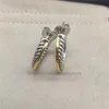 Orecchini di design creativo color oro orecchini incrociati in metallo per le donne regalo di gioielli a cerchio di lusso geometrico di moda
