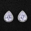 Cao Shis boucles d'oreilles les plus vendues exquises en forme de goutte Zircon femmes droites O09e